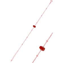 Söğütlü Silver Gümüş Mercan Renkli Top Top Halhal