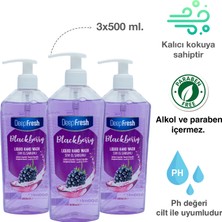 Deep Fresh Meyveli Sıvı Sabun Böğürtlen 3 x 500 ml