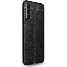 Microcase Oneplus Nord Ce 5g Leather Tpu Silikon Kılıf - Siyah