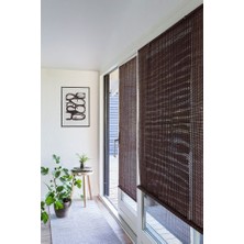 Bahçem Bambu Stor Perde 60 x 180 cm Koyu Kahverengi