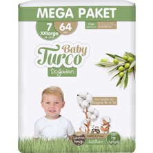 Baby Turco Bebek Bezi Doğadan Beden:7 (20-30 Kg) Xxlarge 64'li Mega