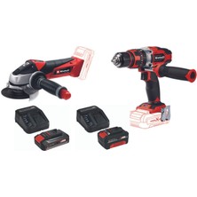 Einhell Te-Cd 18/48 Li-I Darbeli Vidalama - Te-Ag 18/115 Li Avuç Taşlama 2.5AH - 4.0AH Starter Kit