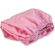 Bebek Özel Pamuklu Bebek ve Çocuk Lastikli Çarşaf  Düz Pembe 60 x 160