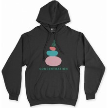 Cix Cix Mindfulness Concentration Siyah Kapşonlu Sweatshirt Hoodie