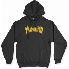 Cix Cix Thrasher Siyah Kapşonlu Sweatshirt Hoodie