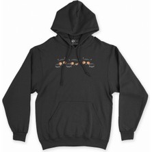 Cix Cix Halloween Cats Siyah Kapşonlu Sweatshirt Hoodie