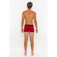 Redowl Baykuş Baskılı Kırmızı 2'li Boxer