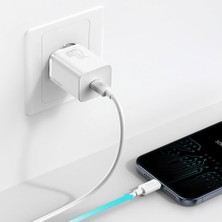 Baseus Apple iPhone 12 Mini Uyumlu 20W Hızlı Şarj Adaptörü + Type-C To Lightning 1m Şarj Kablosu