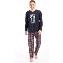 Tampap Erkek Baskılı Pijama Takımı Uzun Kollu Tampap 2170