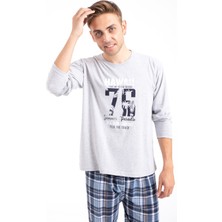 Tampap Erkek Baskılı Pijama Takımı Uzun Kollu Tampap 2170