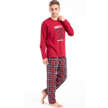 Tampap Erkek Baskılı Pijama Takımı Uzun Kollu Tampap 2170