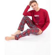 Tampap Erkek Baskılı Pijama Takımı Uzun Kollu Tampap 2170