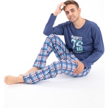 Tampap Erkek Baskılı Pijama Takımı Uzun Kollu Tampap 2170