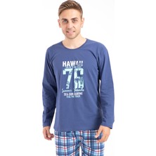 Tampap Erkek Baskılı Pijama Takımı Uzun Kollu Tampap 2170