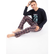 Tampap Erkek Baskılı Pijama Takımı Uzun Kollu Tampap 2170