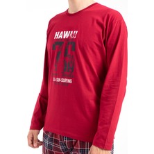 Tampap Erkek Baskılı Pijama Takımı Uzun Kollu Tampap 2170