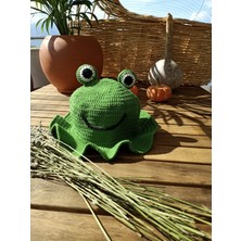 Handmade Kurbağa Desenli Çocuk Şapkası, %100 Pamuk