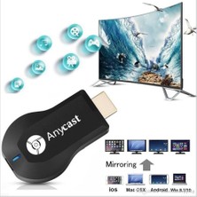 AnyCast M9 Plus Hdmı Kablosuz Görüntü ve Ses Aktarıcı Tv Ios ve Android