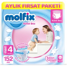 Molfix Külot Bez 4 Beden Maxi Aylık Fırsat Paketi 152 adet