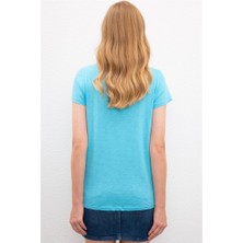U.S. Polo Assn. Kadın T-Shirt Turkuaz