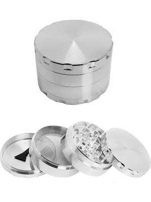 Falconetti Silver 55 Mm. Grinder Alloy Herbal Öğütücüsü Parçalayıcı RB85SLV