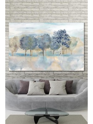 Hediyeler Kapında 90X130 Mavi Painting Duvar Kanvas Tablo