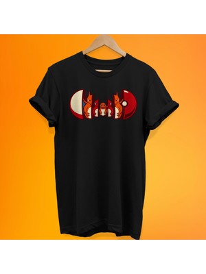 Remonz Pokemon Charmender Matruşka Baskılı %100 Pamuk Oversize T Shirt