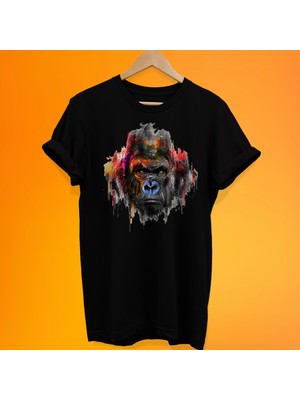 Remonz King Kong Baskılı %100 Pamuk Oversize T-Shirt Büyük Beden Tişört