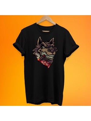 Remonz Kurt Baskılı %100 Pamuk Oversize T-Shirt Büyük Beden Tişört