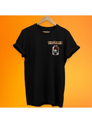 Remonz Karayip Korsanları Jack Sparrow Baskılı %100 Pamuk Oversize T Shirt