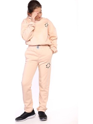 Toontoy Kids Toontoy Kız Çocuk Kapüşonlu Baskılı Crop Takım