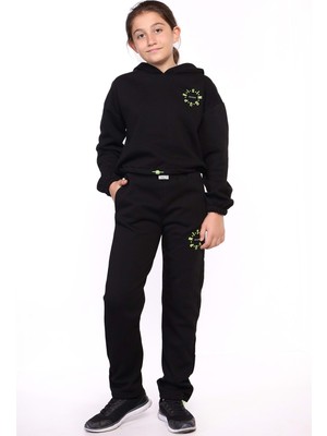 Toontoy Kids Toontoy Kız Çocuk Kapüşonlu Baskılı Crop Takım