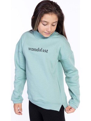 Toontoy Kids Toontoy Kız Çocuk Balıkçı Yaka Sweatshirt