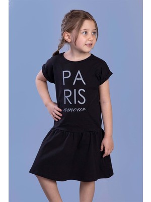 Toontoy Kids Toontoy Kız Çocuk Reflektör Baskılı Elbise