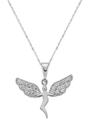 Gümüş Meleğim Bayan Kolye