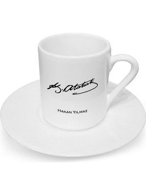 Kişiye Özel Atatürk Imzalı Türk Kahvesi Fincanı