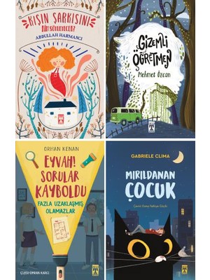 Kışın Şarkısını Kim Söyleyecek - Gizemli Öğretmen - Eyvah Sorular Kayboldu - Mırıldanan Çocuk 8+ Yaş Okuma Seti 4 Kitap