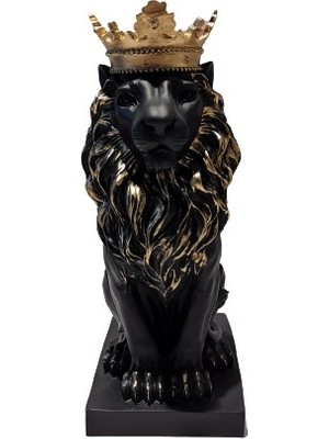 Ardin Hobi Ardin Sarı Eskitme Aslan Kral Büst & Biblo