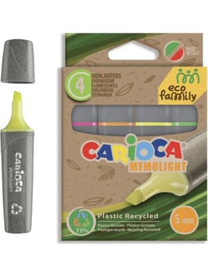 Carioca Eco Family Fosforlu Marker 4'lü