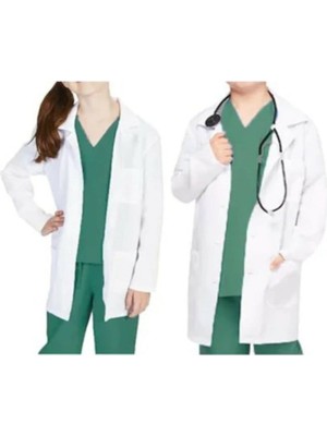 Efetex Kostüm ve Aksesuar  Beyaz Kız-Erkek Çocuk Doktor, Laboratuvar Önlüğü