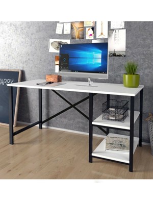 Noowa Metal Bilgisayar ve Çalışma Masası 50X120 cm Beyaz