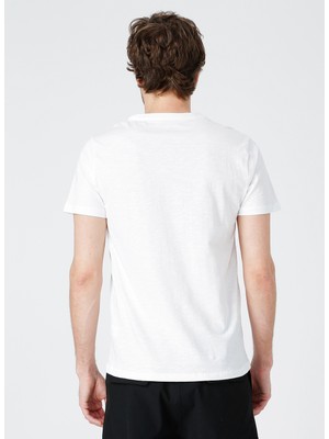 Aeropostale Pamuklu Bisiklet Yaka Beyazerkek T-Shirt