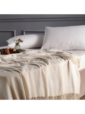 Linens Jovial Throw Tek Kişilik Battaniye Bej