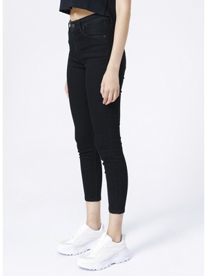 Lee Kadın Siyah Scarlett High Skinny Fit Denim Esnek Jean Kot Pantolon