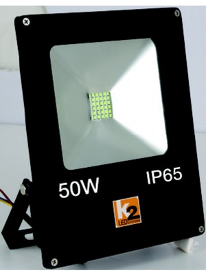 Global Kendal 50W Smd LED Projektör Beyaz 6500K Siyah Kasa