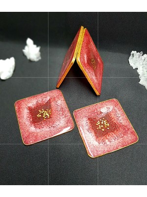 Sultan Tasarım Epoksi 2'li Bardak Altlığı - Pearl Etna