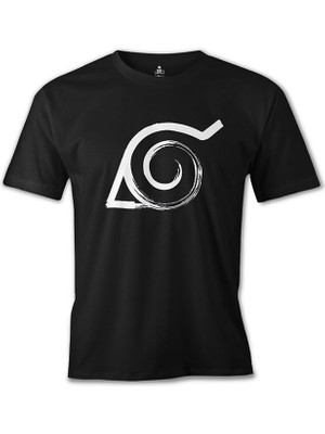 T-Shirt Naruto - Logo Siyah Erkek Tshirt