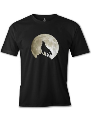 T-Shirt Kurt ve Ay Siyah Erkek Tshirt