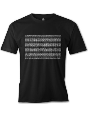 T-Shirt Matematik - Pi 0 Siyah Erkek Tshirt