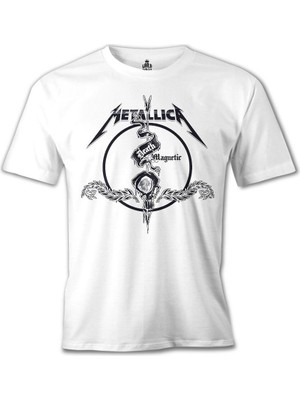 T-Shirt Metallica - Death Magnetic Beyaz Erkek Tshirt